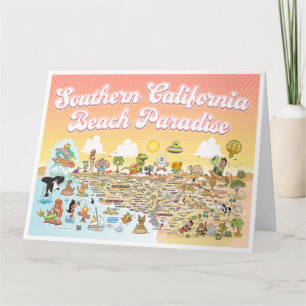 Große soCal Grußkarte Karte