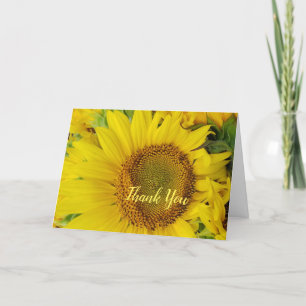 Große Sonnenblume Detail Danke Notiz