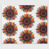 Große Sonnenblume Geschenkpapier (Flach)