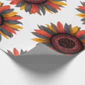 Große Sonnenblume Geschenkpapier (Ecke)