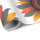 Große Sonnenblume Geschenkpapier (Rolleneckpunkt)