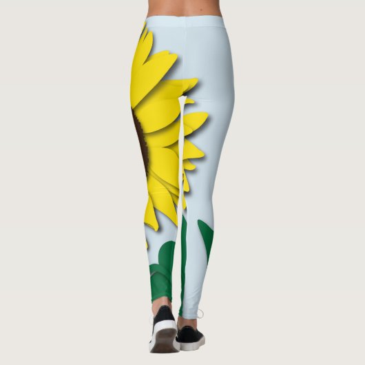 Große Sonnenblume-Leggings Leggings (Rückseite)