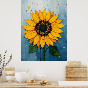 Große Sonnenblume Poster