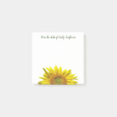 Große Sonnenblume vom Schreibtisch Personalisiert Post-it Klebezettel (Vorderseite)