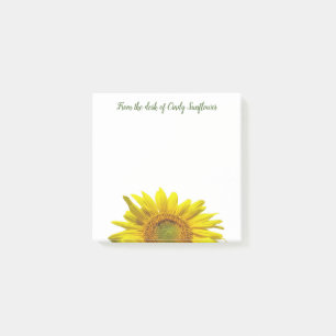 Große Sonnenblume Von Schreibtisch Personalisiert Post-it Klebezettel