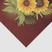 Große Sonnenblumen bemalt rustikale Vintage Decoup Seidenpapier (Ausschnitt)