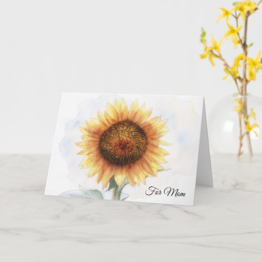 Große Sonnenblumen-Blumenkunst zum Muttertag Karte (Gelbe Blume)