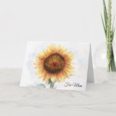 Große Sonnenblumen-Blumenkunst zum Muttertag Karte (Vorderseite)
