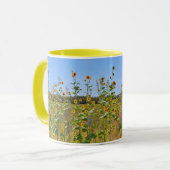 Große Sonnenblumen Gelbe Blumen auf einer Tasse de (Vorderseite Links)