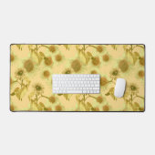 Große Sonnenblumen Gelbes Muster Schreibtischunterlage (Tastatur & Maus)