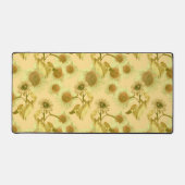 Große Sonnenblumen Gelbes Muster Schreibtischunterlage (Vorderseite)