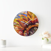 Grosse Sonnenblumen Große Wanduhr (Zuhause)