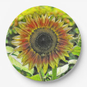 GROßE SONNENBLUMEN-PAPIERTELLER PAPPTELLER (Vorderseite)