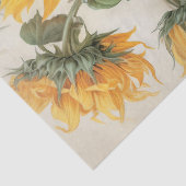 Große Sonnenblumen & Popies Bouquet Dekoupage Seidenpapier (Detail)