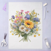 Große Sonnenblumen und gemischtes Florals Bouquet Seidenpapier (Basteln)