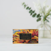 Grosse Sonnenblumen Visitenkarte (Stehend Vorderseite)