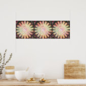 Große Sonnenblumendekorationen 3 Poster (Küche)