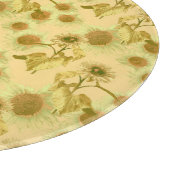Große Sonnenblumenmuster Schneidebrett (Ecke)