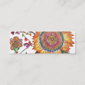 Große Sonnenschein-Blumen-Visitenkarte Mini Visitenkarte (Rückseite)