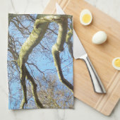 Große sonnige Baumzweige im Himmlischen blauen Him Handtuch (Viertel Falte)