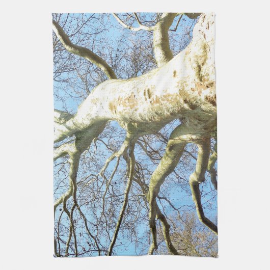 Große sonnige Baumzweige im Himmlischen blauen Him Handtuch (Vertikal)