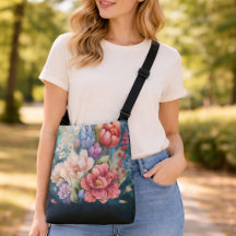 Große Sortierte Florale Dunkle Farben