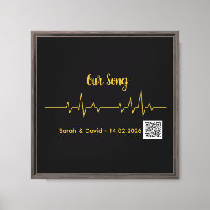 Große Soundwave Song Art Leinwand-Interaktive Hoch Leinwanddruck