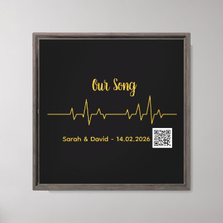 Große Soundwave Song Art Leinwand-Interaktive Hoch Leinwanddruck