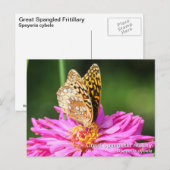 Große Spangled Fritillary Postkarte (Vorne/Hinten)