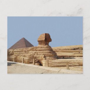 Große Sphinx auf dem Plateau von Gizeh. Ägypten, A Postkarte