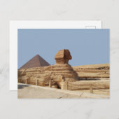 Große Sphinx auf dem Plateau von Gizeh. Ägypten, A Postkarte (Vorne/Hinten)
