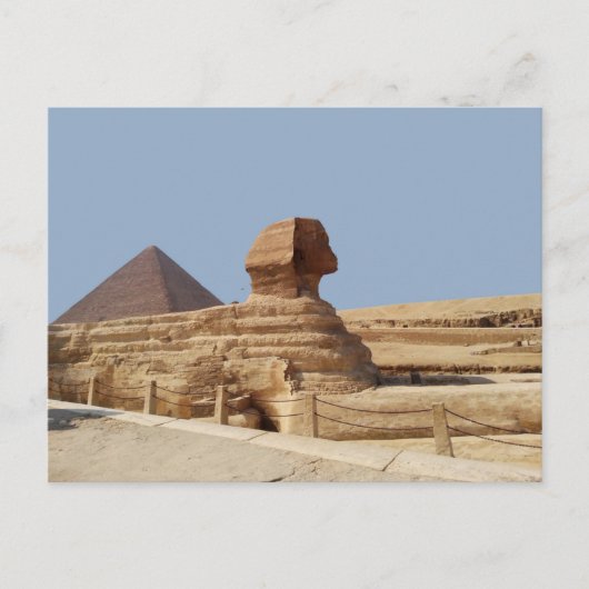 Große Sphinx auf dem Plateau von Gizeh. Ägypten, A Postkarte (Vorderseite)
