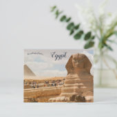 Große Sphinx aus Gizeh Ägypten Postkarte (Stehend Vorderseite)