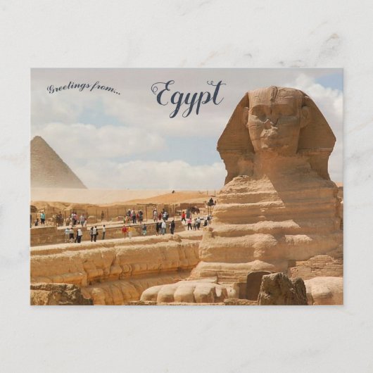 Große Sphinx aus Gizeh Ägypten Postkarte (Vorderseite)