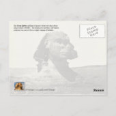 Große Sphinx aus Gizeh in Ägypten Postkarte (Rückseite)