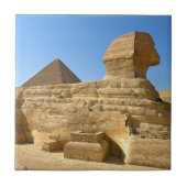 Große Sphinx aus Gizeh mit Ghafre-Pyramide - Ägypt Fliese (Vorderseite)