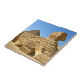 Große Sphinx aus Gizeh mit Ghafre-Pyramide - Ägypt Fliese (Seite)