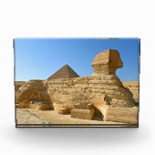 Große Sphinx aus Gizeh mit Ghafre-Pyramide - Ägypt Fotoblock (Vorderseite)