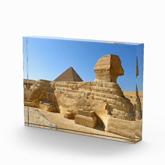 Große Sphinx aus Gizeh mit Ghafre-Pyramide - Ägypt Fotoblock (Rechts)