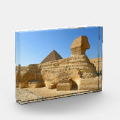 Große Sphinx aus Gizeh mit Ghafre-Pyramide - Ägypt Fotoblock (Links)