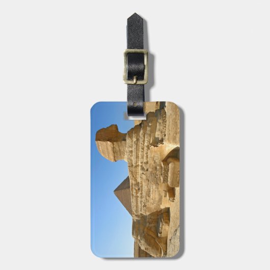 Große Sphinx aus Gizeh mit Ghafre-Pyramide - Ägypt Gepäckanhänger (Vorderseite vertikal)