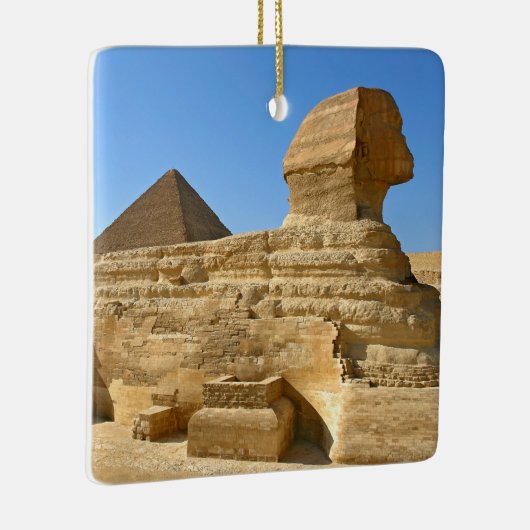 Große Sphinx aus Gizeh mit Ghafre-Pyramide - Ägypt Keramikornament (Rechts)