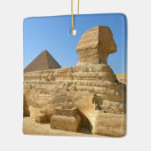 Große Sphinx aus Gizeh mit Ghafre-Pyramide - Ägypt Keramikornament (Links)