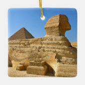 Große Sphinx aus Gizeh mit Ghafre-Pyramide - Ägypt Keramikornament (Vorderseite)