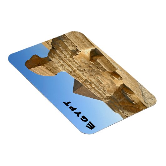 Große Sphinx aus Gizeh mit Ghafre-Pyramide - Ägypt Magnet (Rechte Seite)