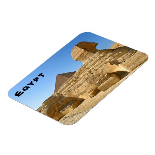 Große Sphinx aus Gizeh mit Ghafre-Pyramide - Ägypt Magnet (Linke Seite)