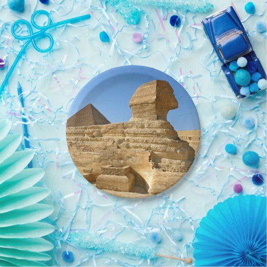 Große Sphinx aus Gizeh mit Ghafre-Pyramide - Ägypt Pappteller (Party)