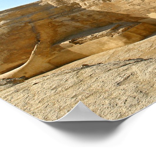 Große Sphinx aus Gizeh mit Ghafre-Pyramide - Ägypt Poster (Ecke)