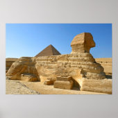 Große Sphinx aus Gizeh mit Ghafre-Pyramide - Ägypt Poster (Vorne)