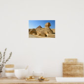 Große Sphinx aus Gizeh mit Ghafre-Pyramide - Ägypt Poster (Küche)